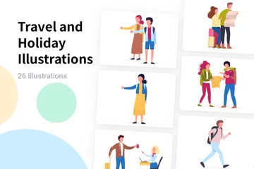 Travel And Holiday Illustration Pack