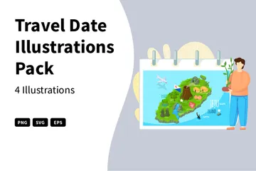 Travel Date Illustration Pack