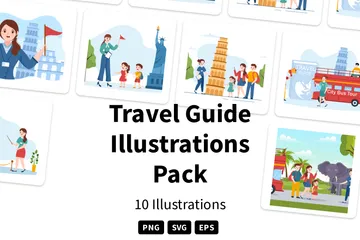 Travel Guide Illustration Pack