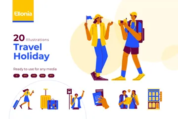Travel Holiday Illustration Pack