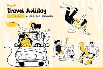 Travel Holiday Illustration Pack