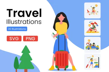 Travel Illustrations Illustration Pack