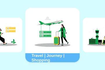 Travel | Journey | Shopping Illustration Pack