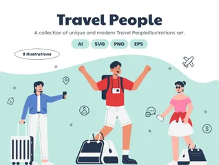 Travel People Illustration Pack