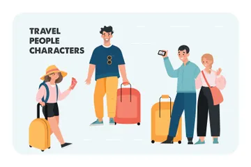 Travel People Characters Illustration Pack
