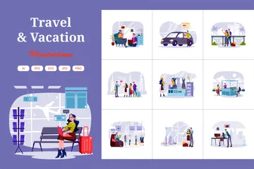 Travel & Vacation Illustration Pack
