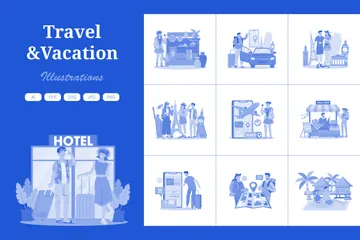 Travel & Vacation Illustration Pack