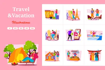 Travel & Vacation Illustration Pack