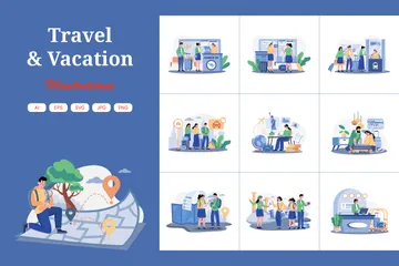 Travel & Vacation Illustration Pack