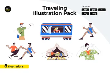 Traveling Illustration Pack