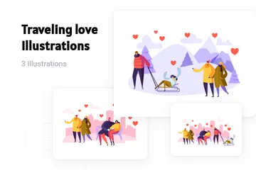 Traveling Love Illustration Pack