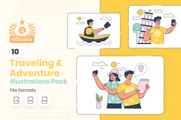 Travelling And Adventure Illustration Pack