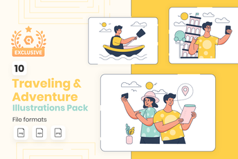 Travelling And Adventure Illustration Pack
