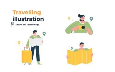 Travelling Illustration Pack