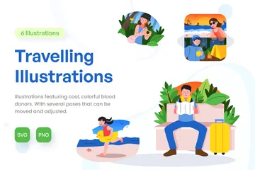 Travelling Illustration Pack