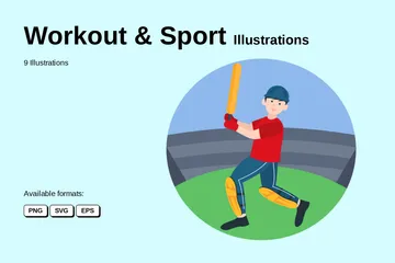 Treino e esporte Pacote de Ilustrações