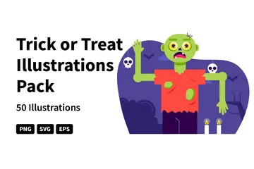 Trick Or Treat Illustration Pack