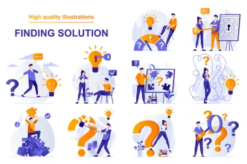 Trouver une solution Pack d'Illustrations