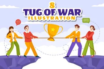 Tug Of War Illustration Pack