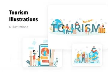 Turismo Pacote de Ilustrações