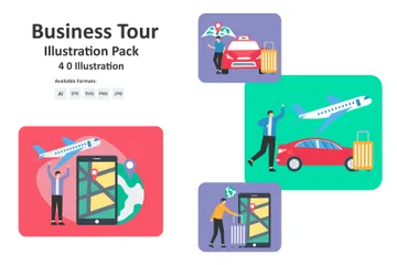 Turismo de negocios Illustration Pack