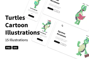 Turtles Cartoon Illustration Pack