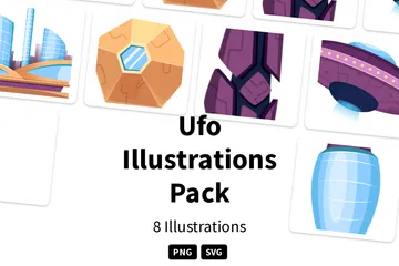 Ufo Illustration Pack