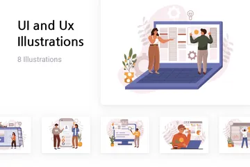 Interface do usuário e UX Pacote de Ilustrações