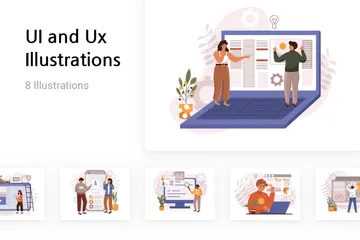 Interface utilisateur et UX Pack d'Illustrations