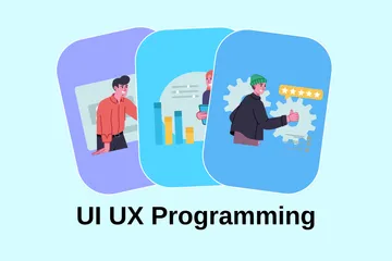 Programação UI UX Pacote de Ilustrações