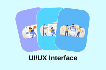 Ui/UX-Schnittstelle Illustrationspack