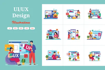 UI/UX Design Illustration Pack