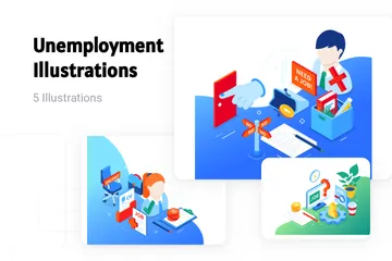Unemployment Illustration Pack