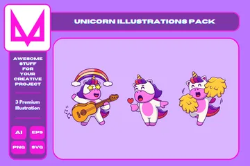 Unicornio Paquete de Ilustraciones