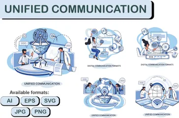 Unified Communication Illustration Pack