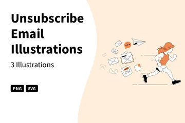 Unsubscribe Email Illustration Pack