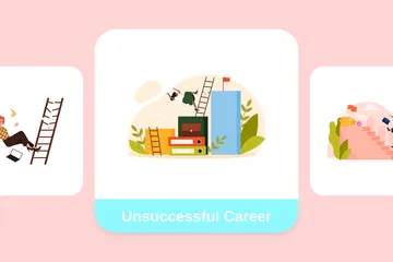 Unsuccessful Career Illustration Pack