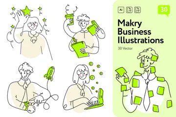 Unternehmen und Startup Illustrationspack