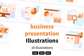 Wirtschaftsanalyse Illustration Pack