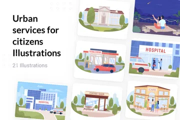 Urban Services Illustration Pack