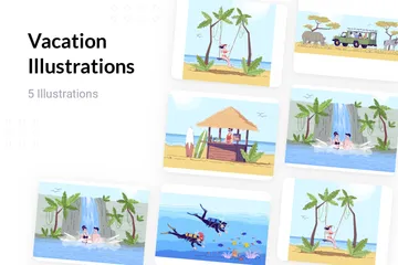 Urlaub Illustrationspack