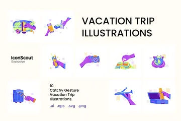 Urlaub Illustrationspack