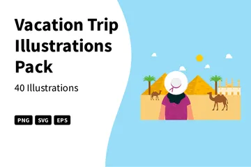 Urlaubsreise Illustrationspack