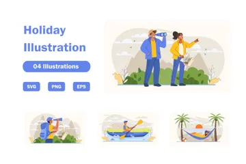 Vacances Pack d'Illustrations