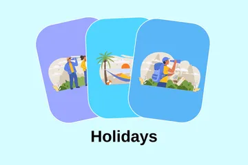 Vacances Pack d'Illustrations