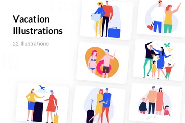 Vacances Pack d'Illustrations