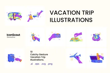 Vacances Pack d'Illustrations