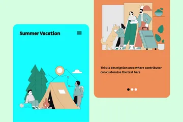 Vacances d'été Pack d'Illustrations