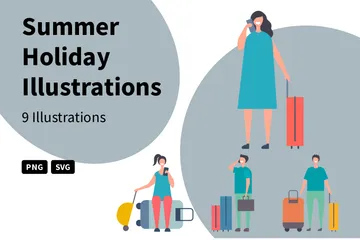 Vacances d'été Pack d'Illustrations