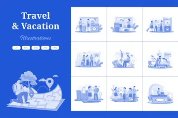 Vacation Travel Illustration Pack